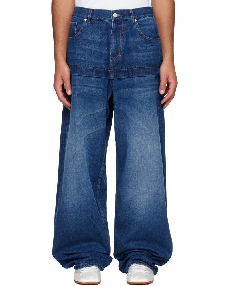 ABRA Blue Mini Skirt Jeans Blue