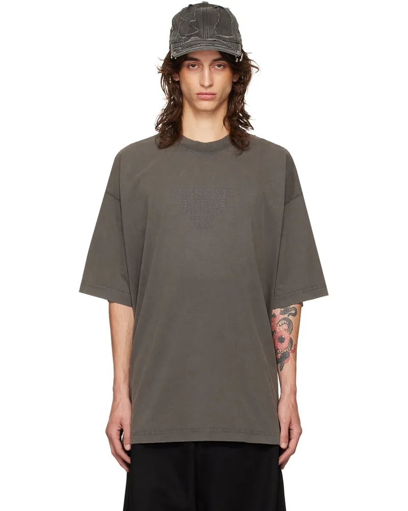 VETEMENTS Gray 'Tease Me' T-shirt Washed
