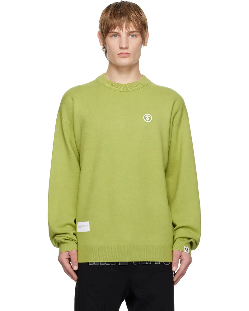 AAPE by A Bathing Ape Green AAPE NOW Knit Sweater Grl