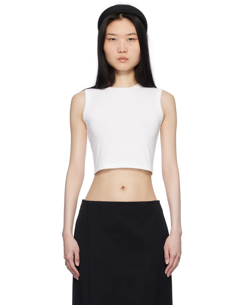 Flore Flore White Esmé Crop Tank Top White