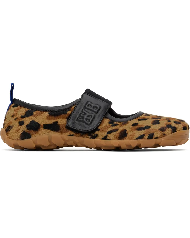 Wales Bonner Tan & Brown Mary Jane Flat Sneakers Tan