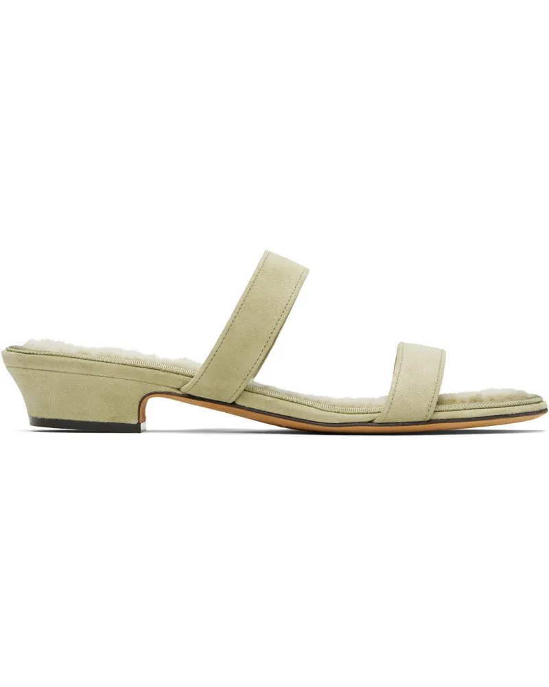 The Row Green Awar Strap Heeled Sandals Sgg