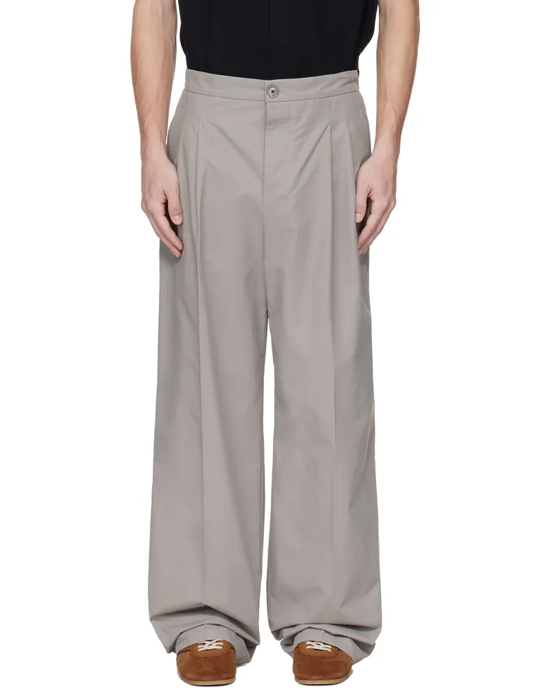 AMI Paris Gray Large Trousers 0952