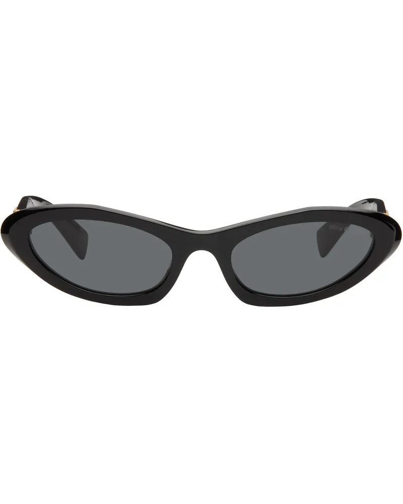 Miu Miu Black Pointed Cat Eye Acetate Sunglasses 1ab5s0