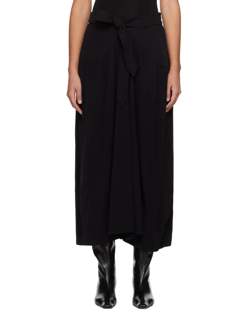 BITE Studios Black Self-Tie Maxi Skirt Black