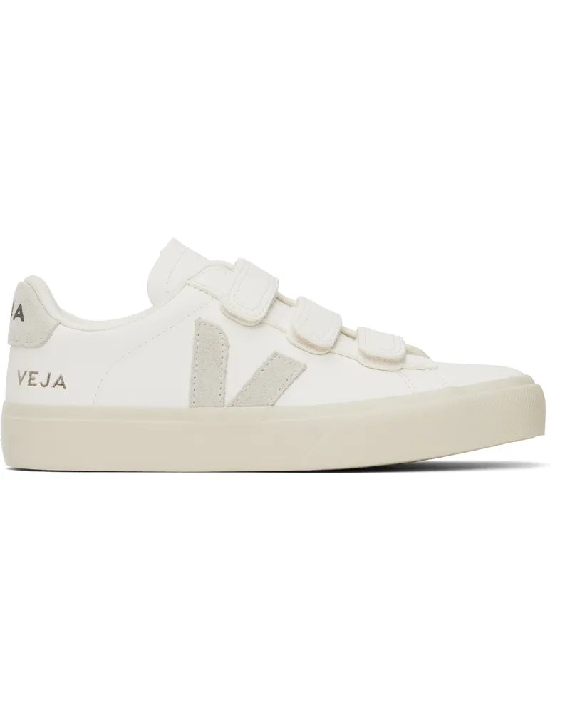 VEJA White & Gray Recife Leather Sneakers Extra-white_natural