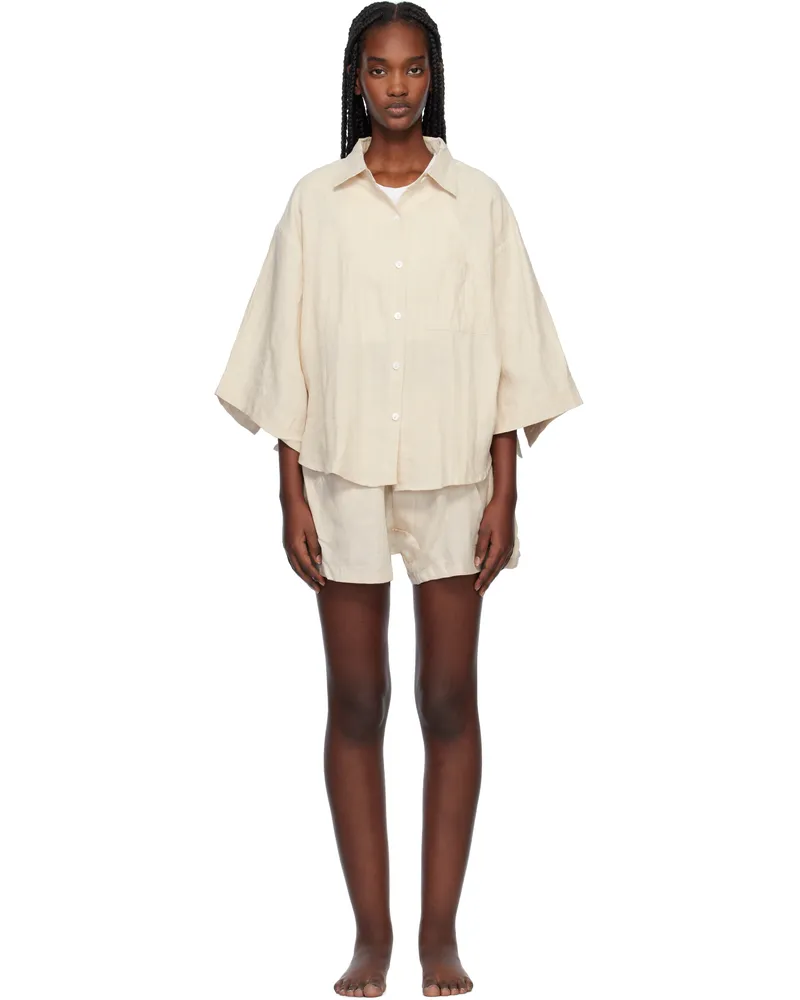 Deiji Studios Off-White 'The 03' Pyjama Set Oatmeal