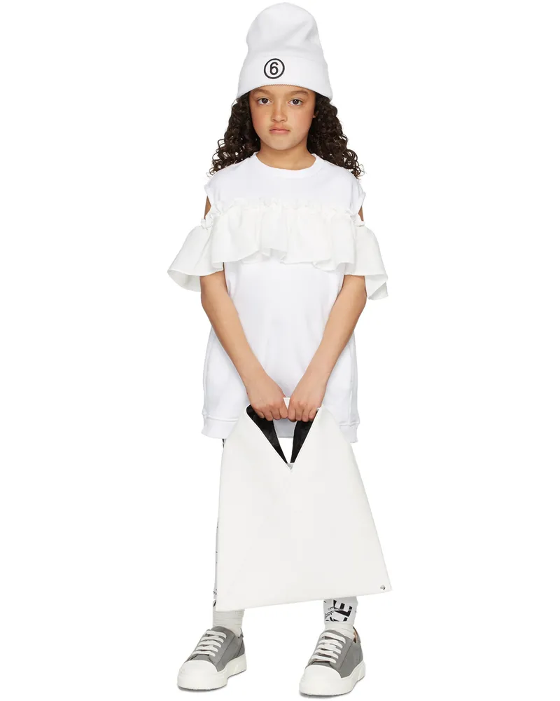 Maison Margiela Kids White Ruffle Dress M6100