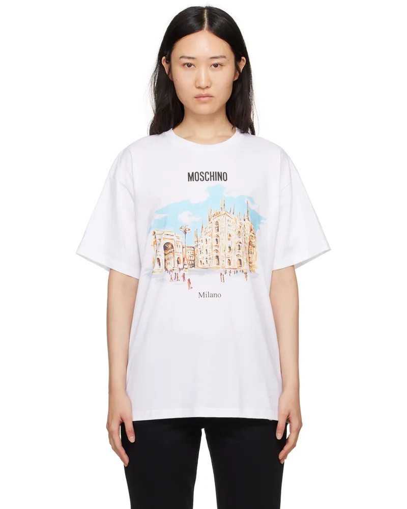 Moschino White Printed T-Shirt A1001
