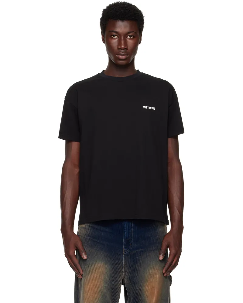WE 11 DONE Black Cotton Mini Logo T-shirt Black