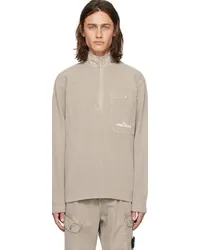 Stone Island Gray Half-Zip Sweatshirt Vdust