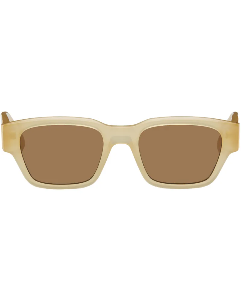 AMI Paris Yellow Ami de Coeur Sunglasses Sand