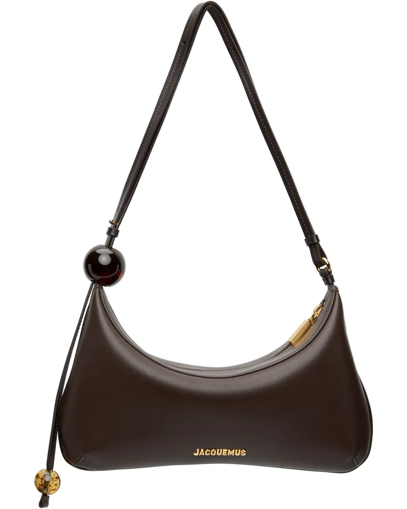Jacquemus Brown La Croisière 'The large Bisou Perle' Bag 850