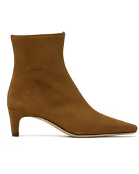 STAUD Tan Wally Ankle Boots Tan