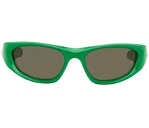 Green Cone Wraparound Sunglasses