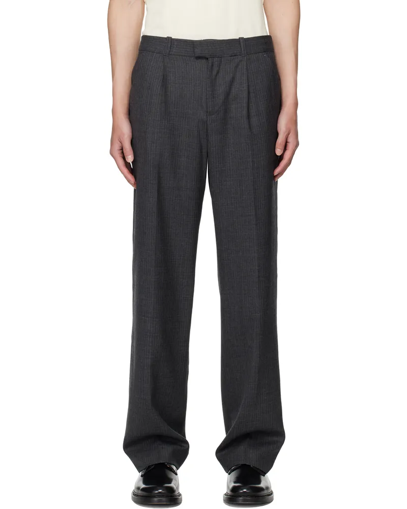 Our Legacy Gray Slack Trousers Smoke