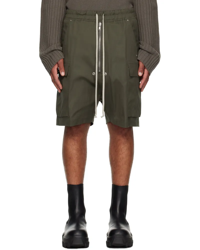 Rick Owens Khaki Concordians Cargobela Cargo Shorts 25