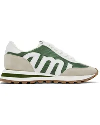 AMI Paris Green & Beige Rush Sneakers Olive