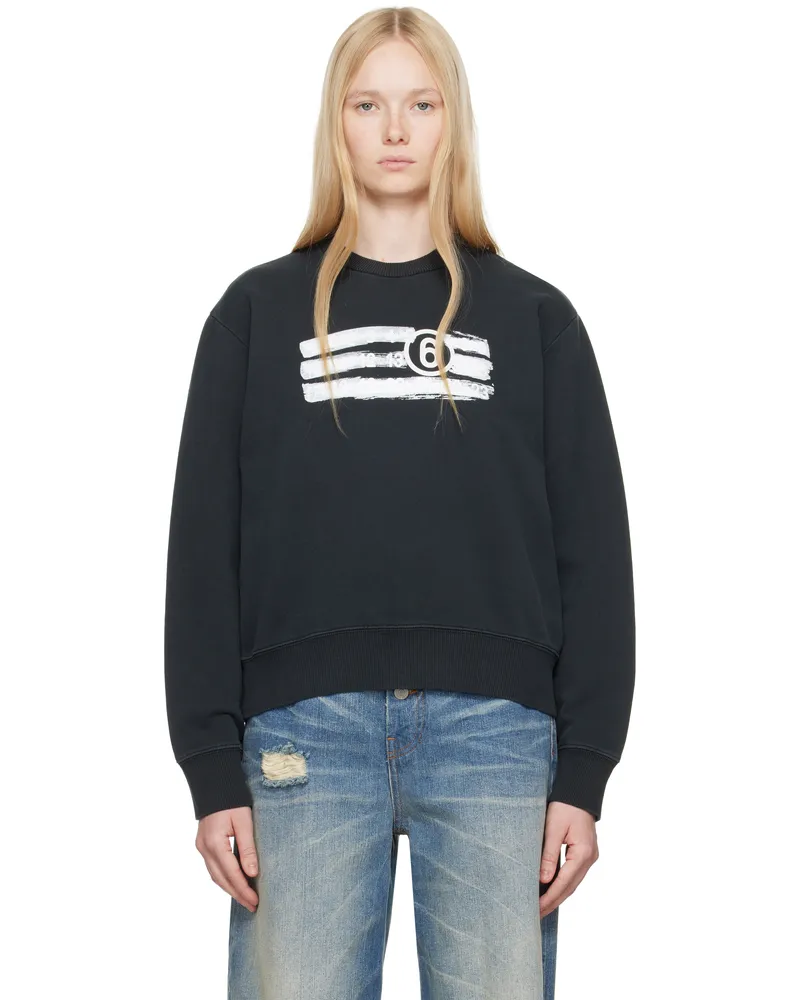 Maison Margiela Black Unbrushed Sweat Jersey Sweatshirt 900