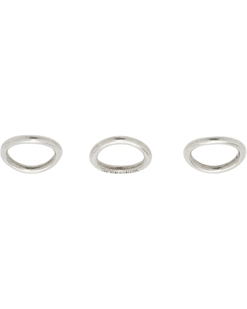 Ann Demeulemeester Silver Oliva Ring Set 070