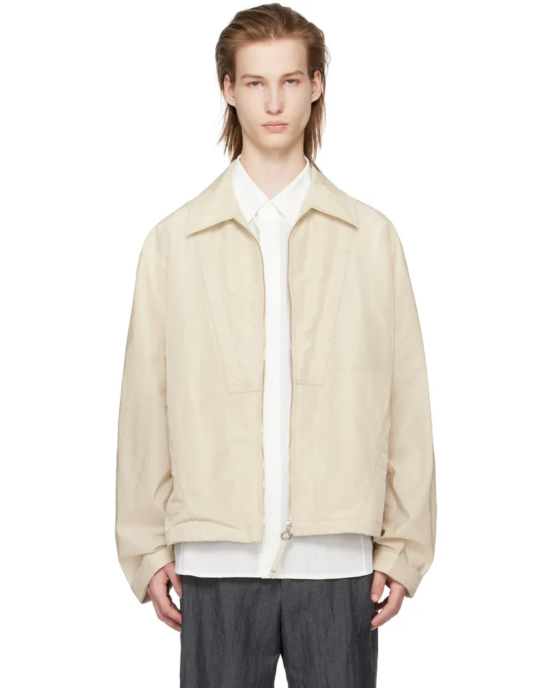 SOLID HOMME Beige Crinkled Jacket 317e
