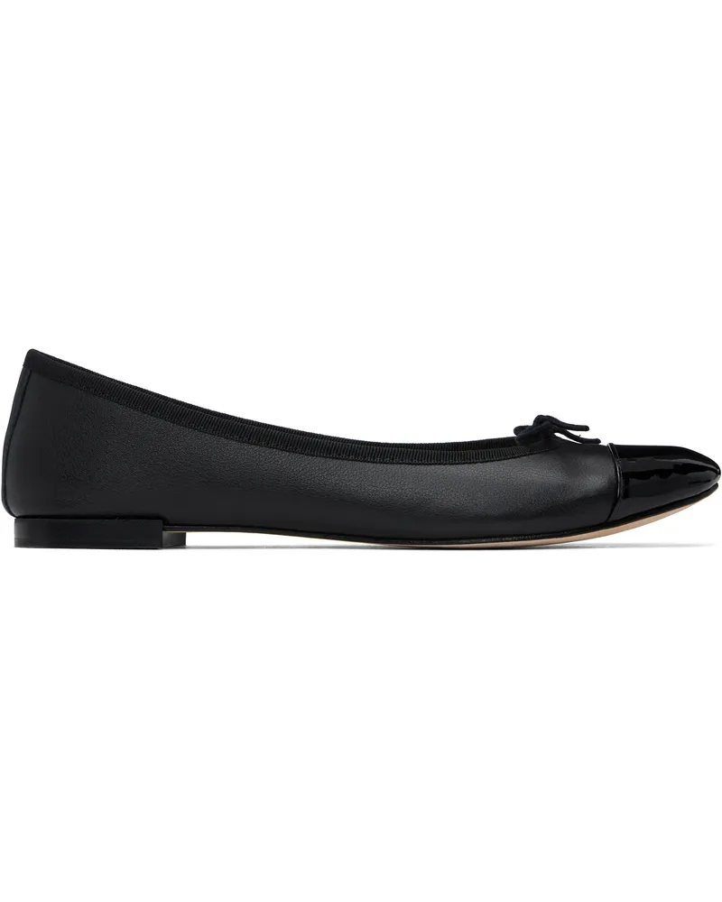 Repetto Black Flora Bi-Material Ballerina Flats 410