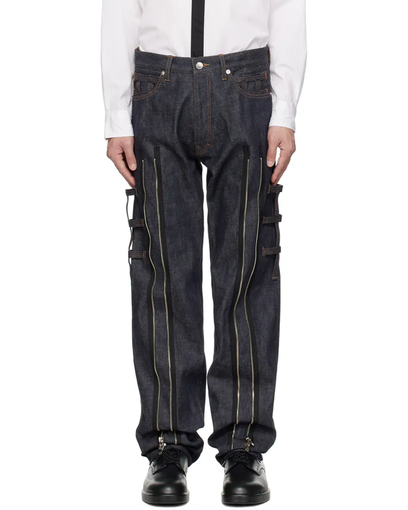 TheSoloIst Blue Bondage Jeans Indigo