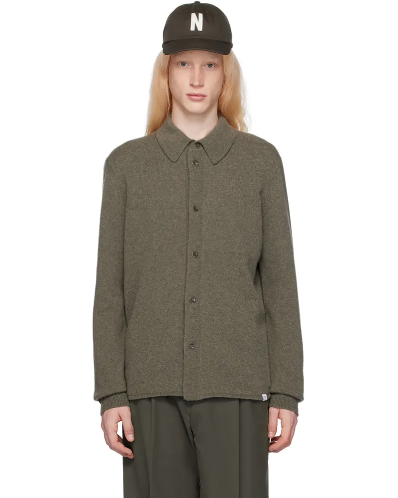 Norse Projects Khaki Martin Cardigan 8098