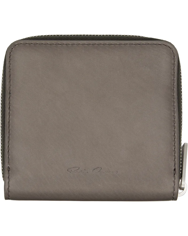 Rick Owens Gray Concordians Zipped Wallet 34