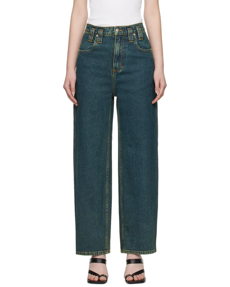 Eckhaus Latta Blue Baggy Jeans New