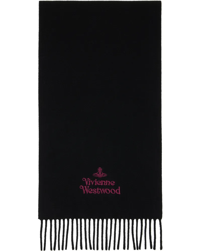 Vivienne Westwood Black Embroidered Scarf Aw24-n401