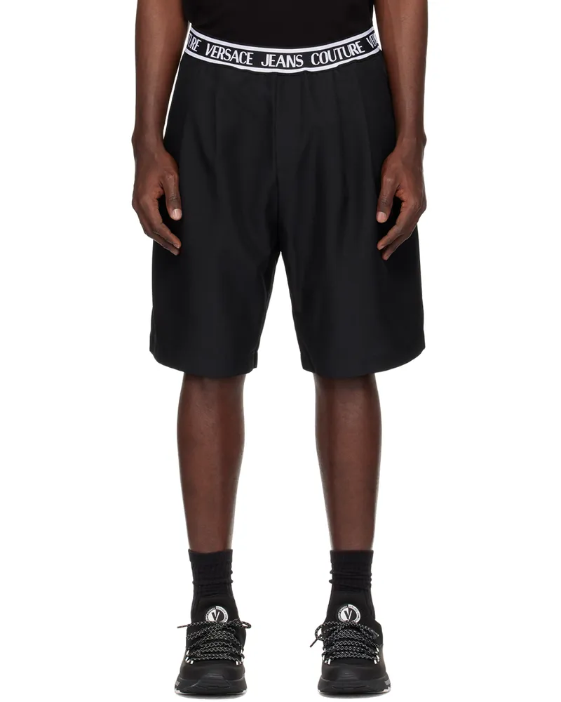 Versace Jeans Black Jacquard Shorts E899