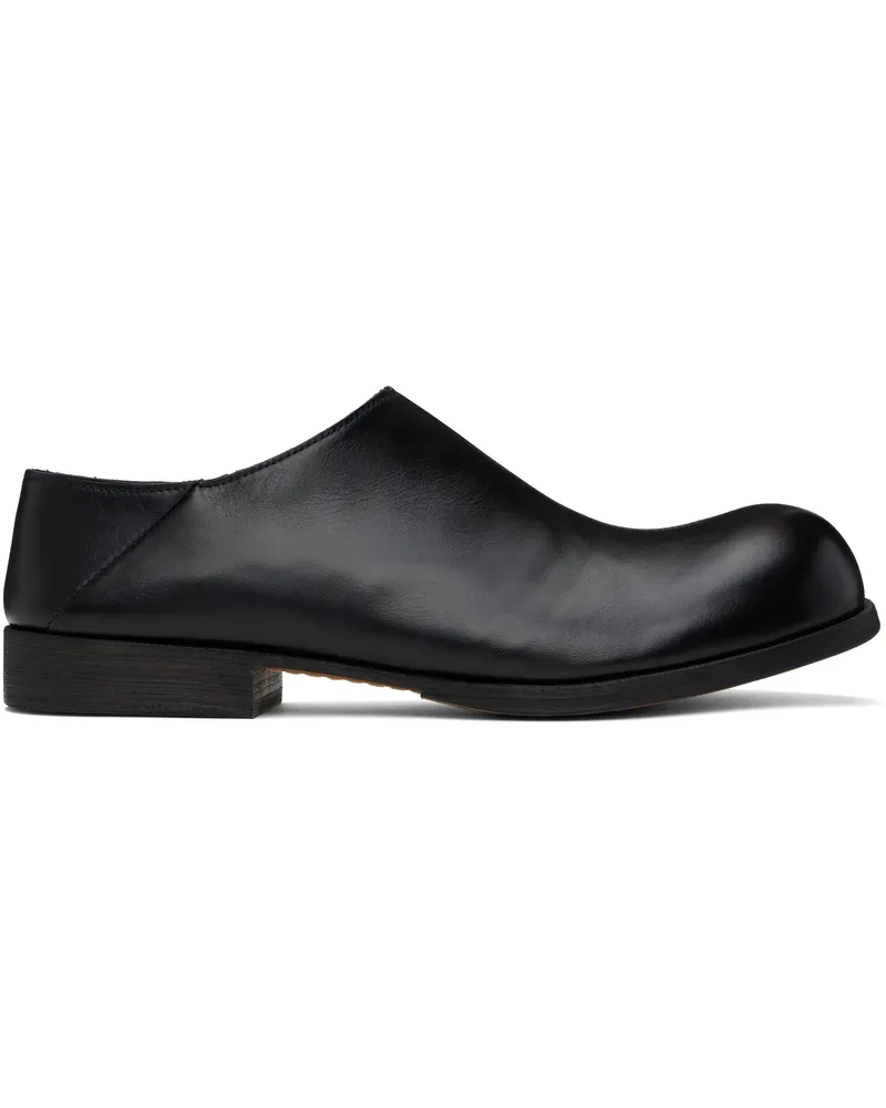 Moschino Black Cobbler Calf Shootie Loafers Black