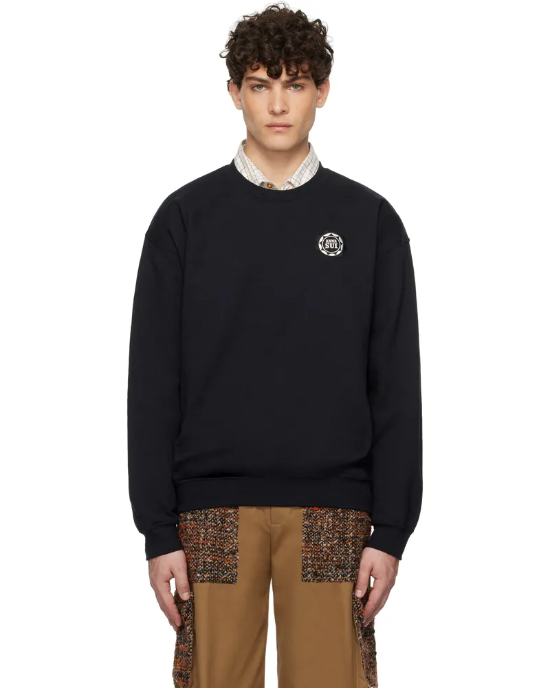 Anna Sui Black 'Anna Sui Wings' Crew Neck Sweatshirt Black