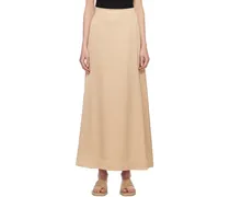 Beige Gilded Maxi Skirt
