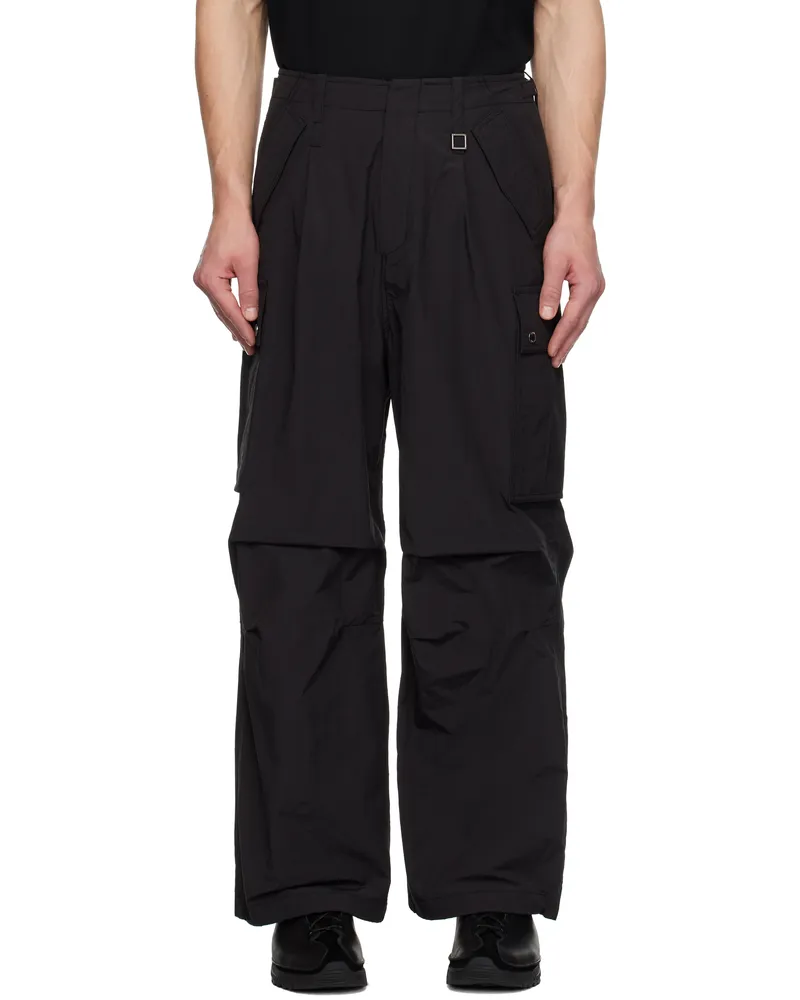 Wooyoungmi Black Taffeta Cargo Pants 962b