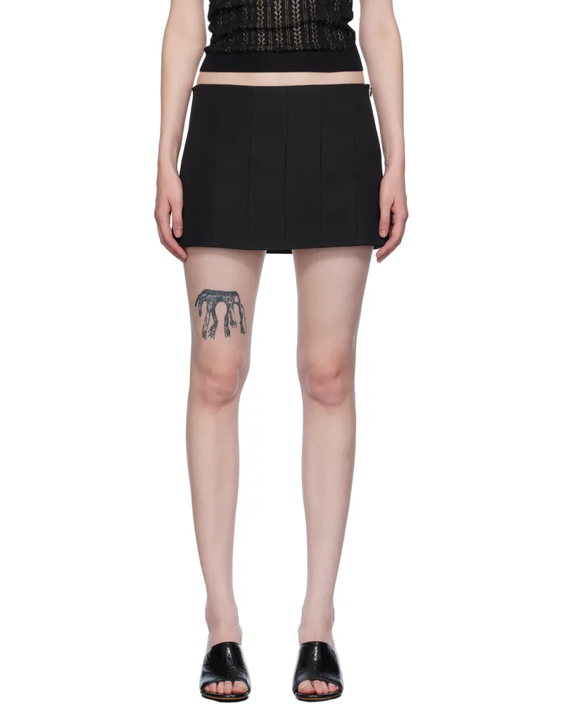 KHAITE Black 'The Meelar' Miniskirt 200