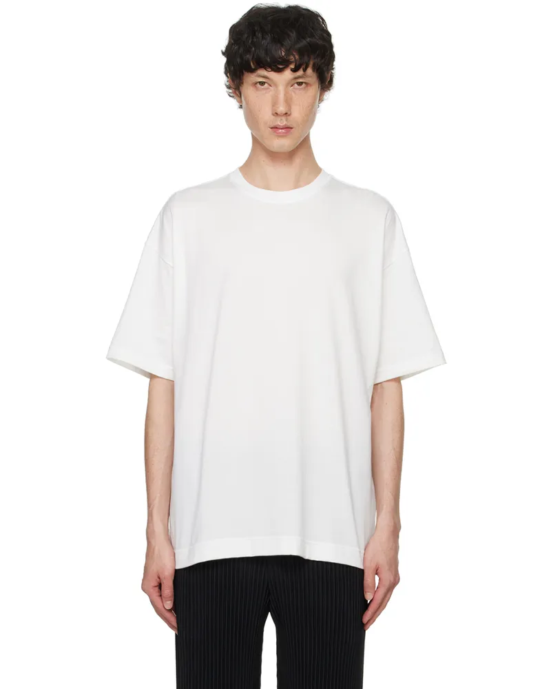 Issey Miyake White RB T-Shirt 04-pink
