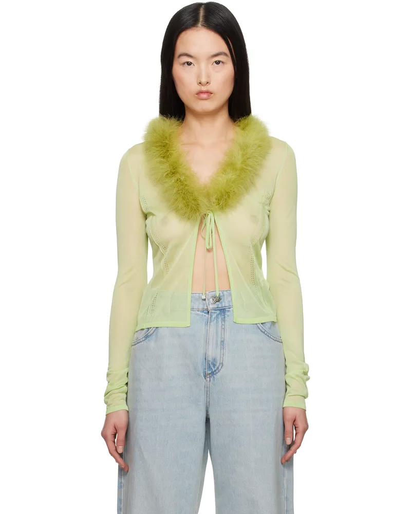 Blumarine Green Knitted Cardigan N0459