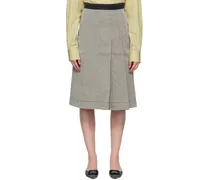 Gray Wimbledon Midi Skirt