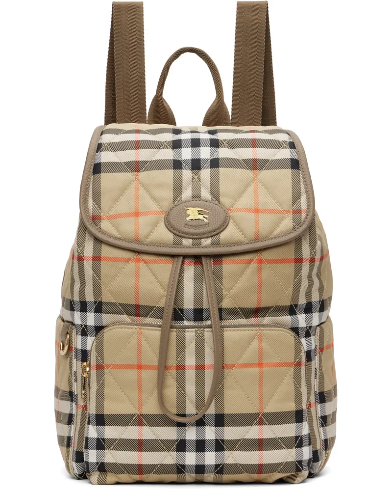 Burberry Beige Horseshoe Backpack Sand