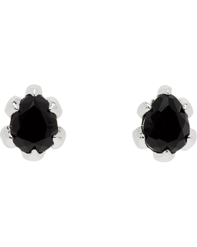 Stolen Girlfriends Club Silver Micro Onyx Stud Earrings Onyx