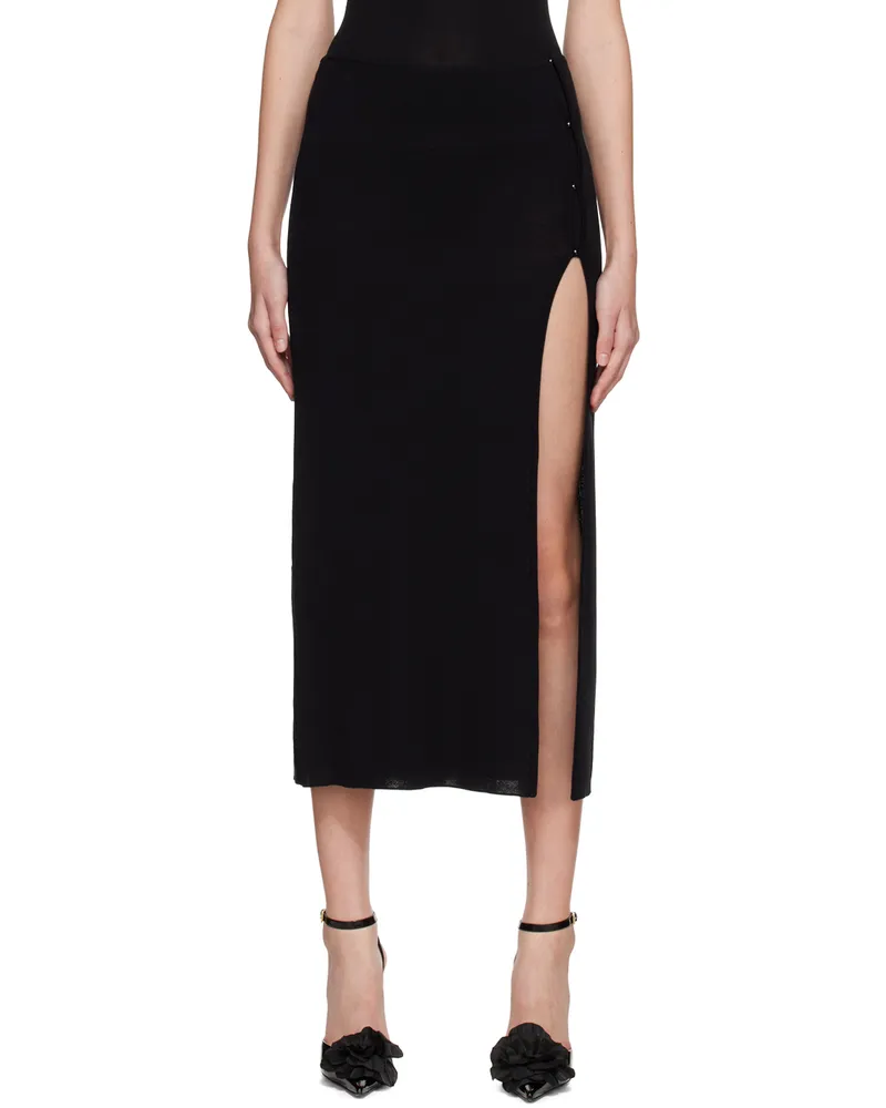 bec & bridge Black Sorrento Midi Skirt Black