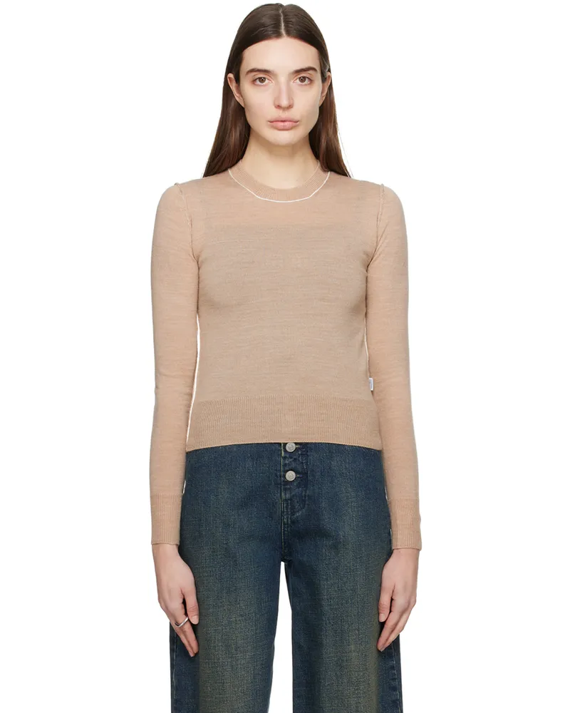 Maison Margiela Beige Exposed Seam Sweater 119