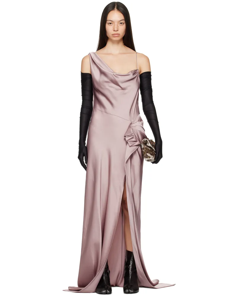 Dries van Noten Pink Draped Maxi Dress 313