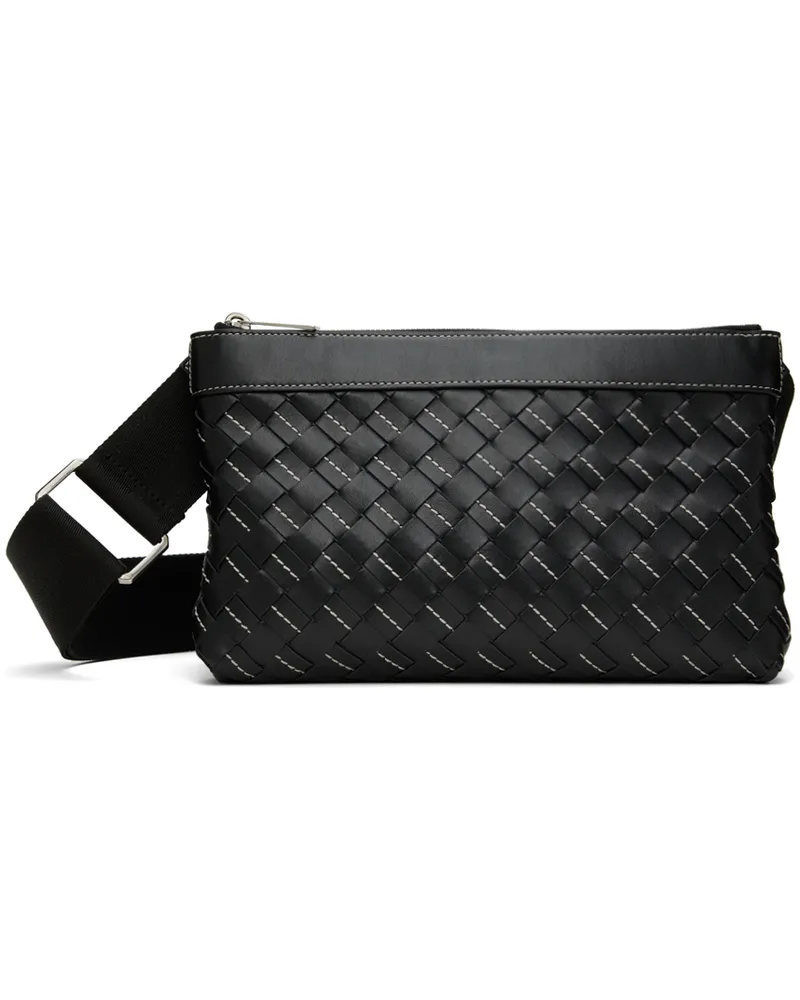 Bottega Veneta Black Intrecciato Convertible Pouch Black