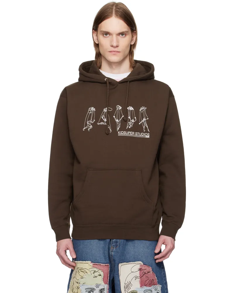 KidSuper Brown String Puppet Hoodie Brown