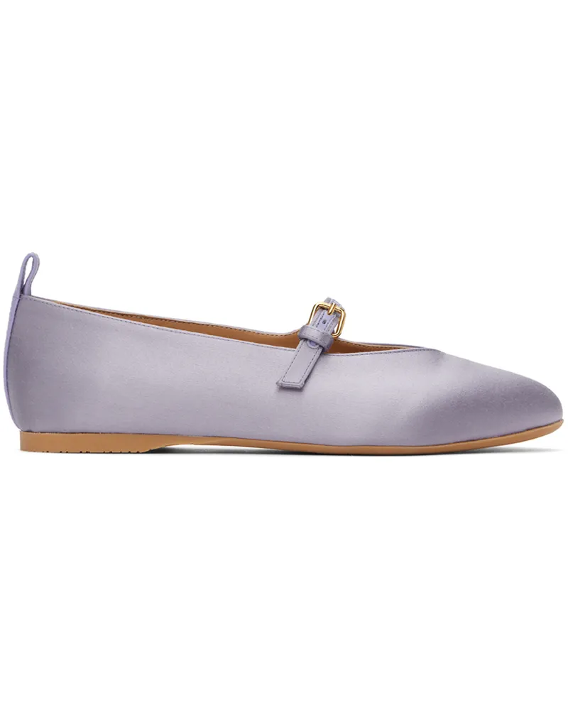 J.W.Anderson Purple Satin Ballerina Flats 530-light