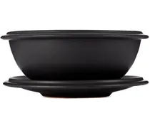 SSENSE Exclusive Black Saturn Dinnerwear Cereal Bowl & Eggo Plate Set