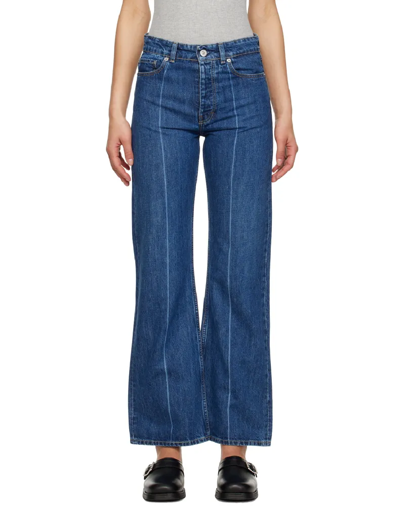 Our Legacy Blue Crease Jeans Mid